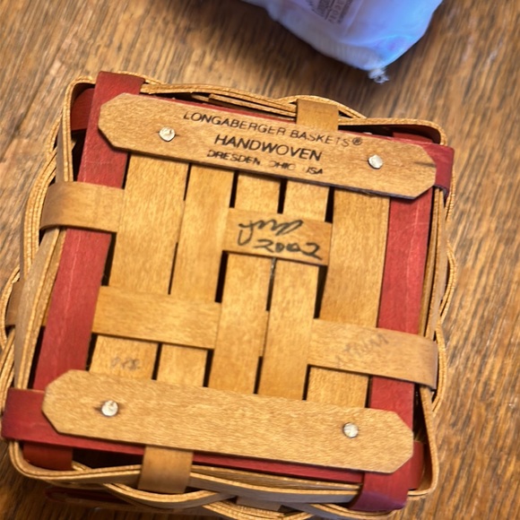 Vintage Longaberger 2002 Sweetheart Basket Complete Set - Picture 6 of 6